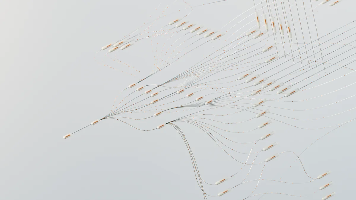 Abstract illustration depicting complex digital neural n
