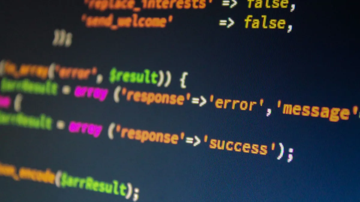 Monitörde PHP kodu