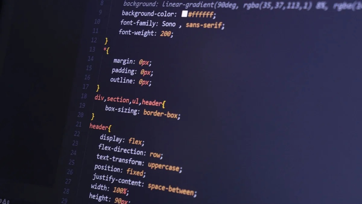 Css code displayed on a computer screen highlighting pro