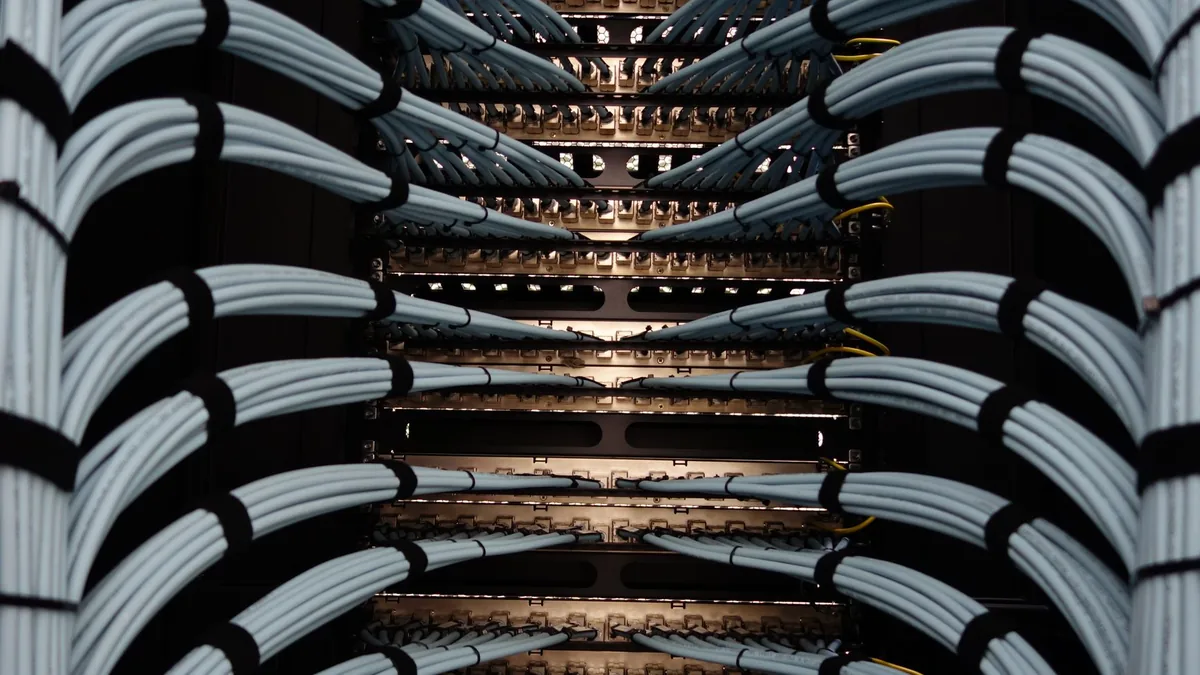 Organized network server cables for efficient data manag