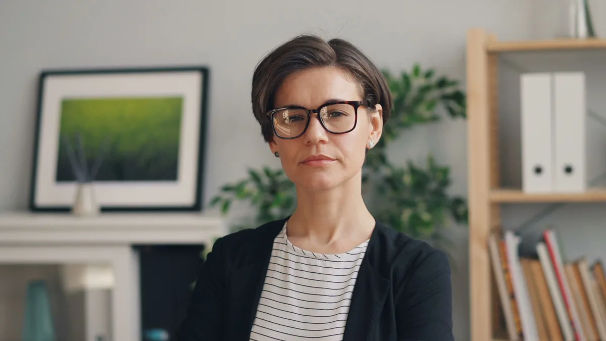 Portrait of a confident businesswoman in a modern office