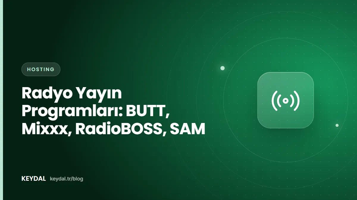 Radyo Yayın Programları: BUTT, Mixxx, RadioBOSS, SAM