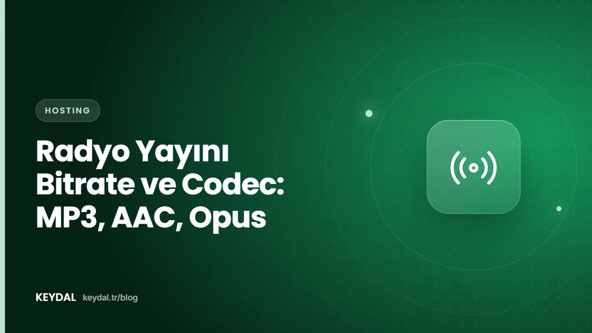 Radyo Yayını Bitrate ve Codec: MP3, AAC, Opus