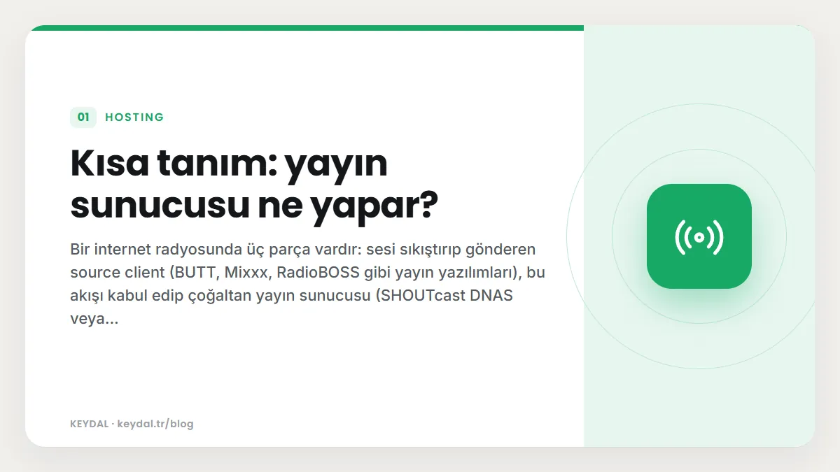 Kısa tanım: yayın sunucusu ne yapar?