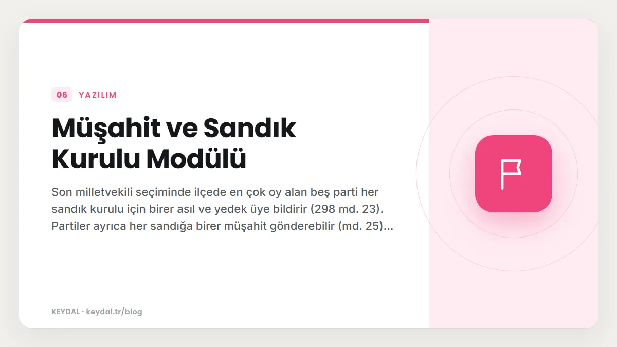 Müşahit ve Sandık Kurulu Modülü