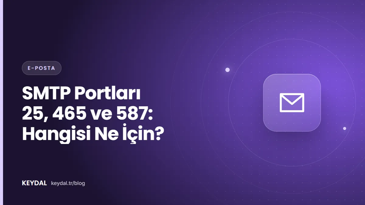 SMTP Portları 25, 465 ve 587: Hangisi Ne İçin?