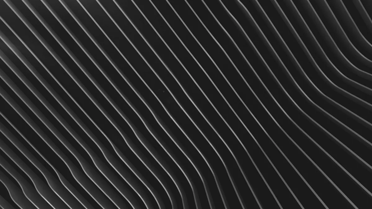 Stylish abstract black wave pattern conveying depth and